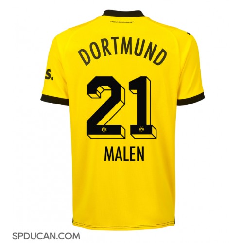 Muški Nogometni Dres Borussia Dortmund Donyell Malen #21 Domaci 2023-24 Kratak Rukav